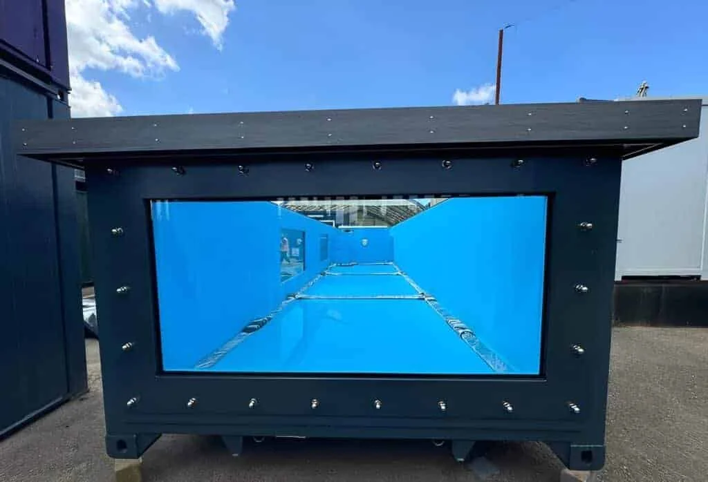 # 12M / 40ft Portable Container Swimming Pool | Ideal Outdoor Swimming Pool Transform your outdoor space with the **12M / 40ft Portable Container Swimming Pool** from **Zenarosa Shipping Containers**. Expertly engineered from a premium **40ft shipping container**, this modern **container swimming pool** offers the perfect combination of luxury, durability, and convenience. Whether you're enhancing your home, hotel, resort, holiday rental, fitness center, or commercial property, this stylish outdoor pool provides a cost-effective alternative to traditional in-ground swimming pools while delivering exceptional performance and contemporary design. Constructed from **high-strength Cor-Ten weathering steel**, this **40ft portable container pool** is built to withstand harsh weather conditions and provide years of reliable use. The reinforced steel structure ensures maximum strength and stability, while the waterproof interior lining and premium filtration system help maintain crystal-clear water with minimal maintenance. Designed for quick installation, the **12-meter container swimming pool** arrives largely pre-assembled, significantly reducing installation time and eliminating the extensive excavation required for conventional pools. Simply prepare a suitable level foundation, connect the utilities, and your pool is ready for use. Its portable design also allows for relocation if your property layout or business needs change. The spacious 40ft design provides ample room for swimming, exercise, relaxation, and family fun. Optional upgrades include tempered glass viewing panels, timber or composite decking, LED underwater lighting, stainless steel ladders, heating systems, spa jets, automatic filtration, pool covers, and custom exterior finishes. The container can also be painted in any **RAL color** to complement your home or commercial branding. ### Key Features * Premium **12M (40ft) portable container swimming pool** * Built from heavy-duty Cor-Ten weathering steel * Modern and stylish outdoor swimming pool design * Durable waterproof interior lining * High-performance filtration and circulation system * Quick installation with minimal site preparation * Portable and relocatable design * Weatherproof and corrosion-resistant construction * Optional tempered glass viewing window * Optional heating, LED lighting, spa jets, and pool cover * Custom RAL colors and exterior finishes available * Ideal for homes, hotels, resorts, villas, gyms, holiday rentals, schools, and commercial properties The **40ft Container Swimming Pool** is perfect for homeowners seeking a luxurious backyard pool, hospitality businesses looking to attract guests, fitness centers requiring lap pools, and property developers wanting an eye-catching feature. Its modular design delivers premium quality without the high costs and lengthy construction process of traditional concrete pools. At **Zenarosa Shipping Containers**, we specialize in manufacturing innovative **container swimming pools**, **portable swimming pools**, **luxury container pools**, and custom shipping container conversions. Every pool is built with precision engineering, premium materials, and strict quality control to ensure outstanding durability, safety, and customer satisfaction. Contact **Zenarosa Shipping Containers** today to request a free quote for the **12M / 40ft Portable Container Swimming Pool**. We offer competitive pricing, worldwide delivery, and fully customized solutions to help you create the perfect outdoor swimming pool for your residential or commercial property.