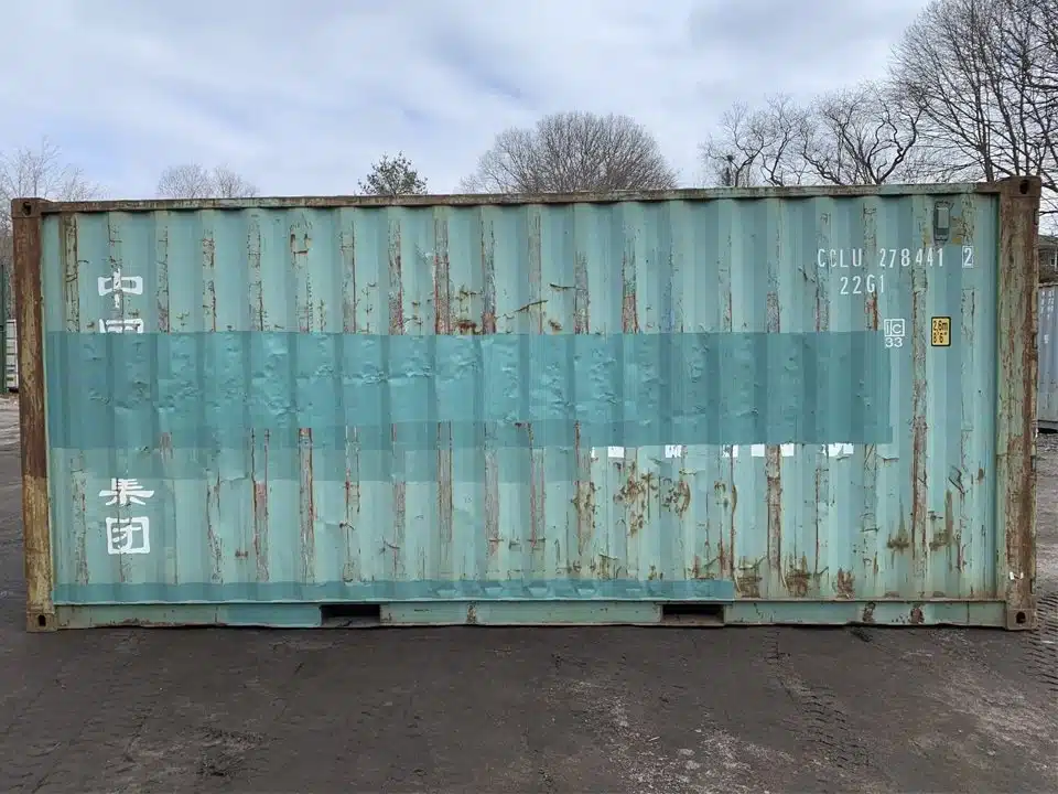 20′ x 8′ x 8.5′ Tall– AS IS Door Seals Show Light Used Shipping / Storage Container – Green - Image 2