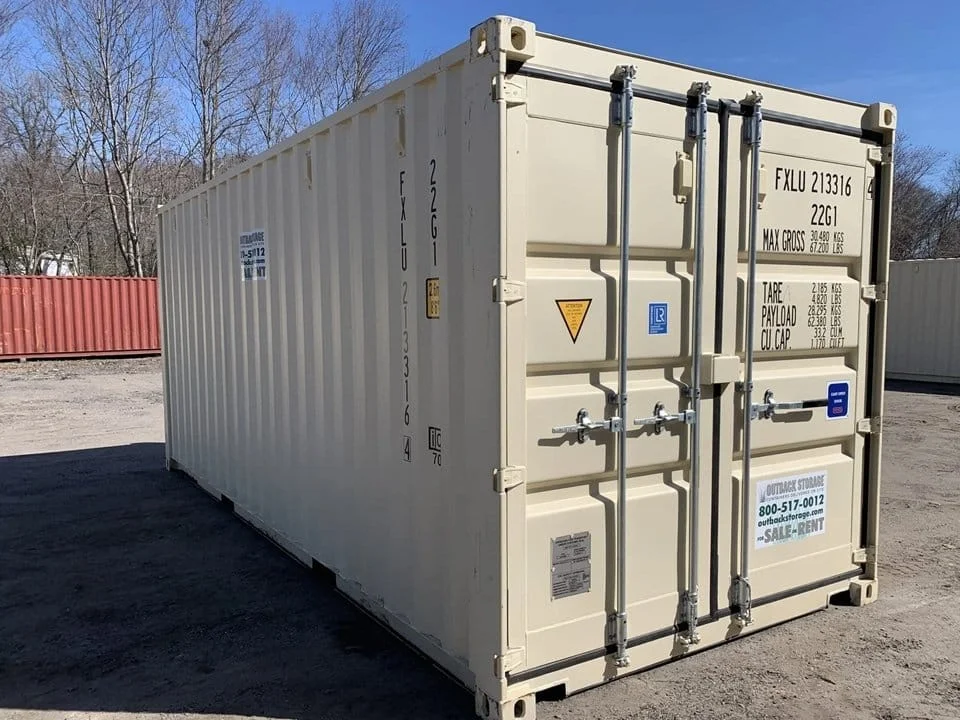 20′ x 8′ x 8.5′ Tall– New Shipping/Storage Container – Wind and Watertight – Beige
