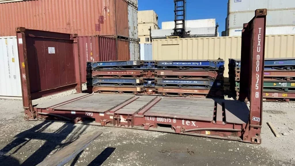 20Ft X 8Ft Used Flat Rack Shipping Containers. - Image 3