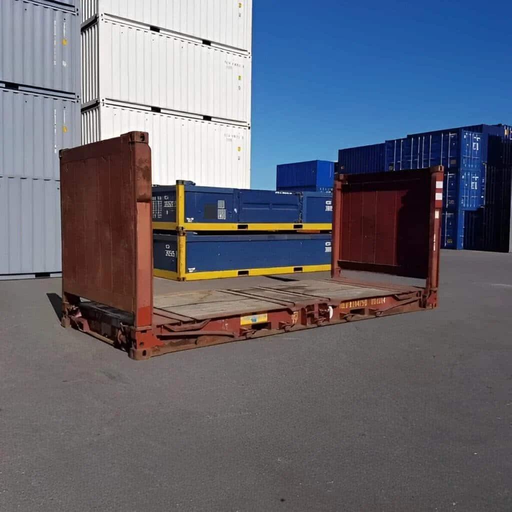 20Ft X 8Ft Used Flat Rack Shipping Containers.