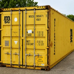 40ft HC Used Wind and Watertight Shipping Container – Yellow or Green
