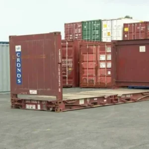 40Ft X 8Ft Used Flat Rack Shipping Container.