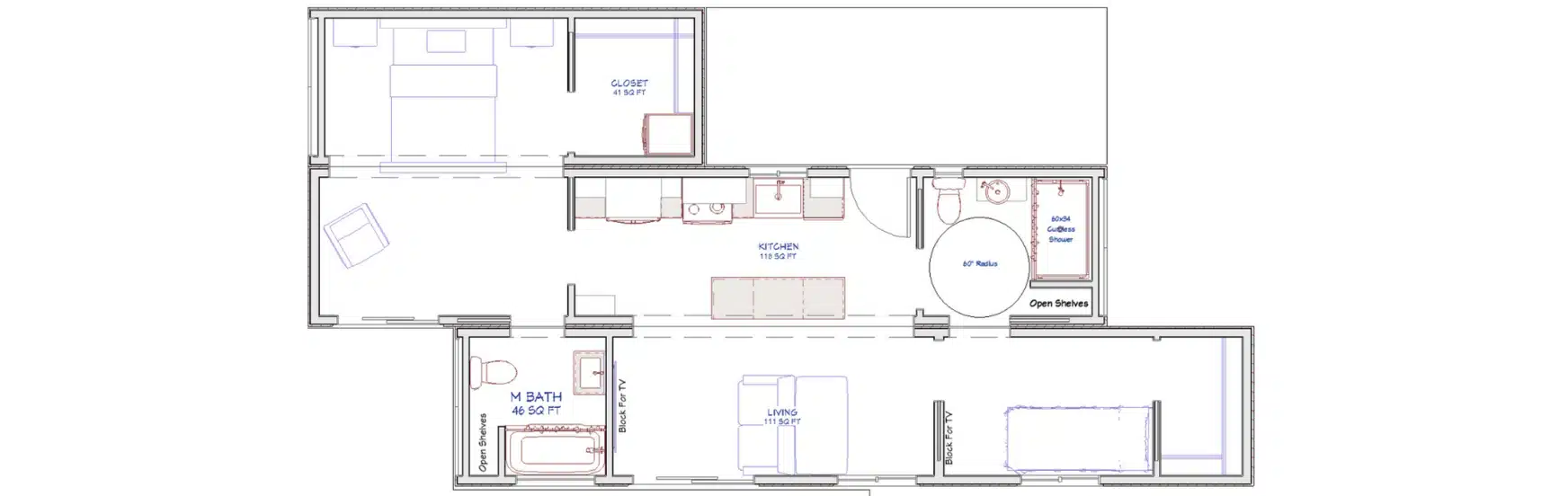 The Huntington – Luxury Two Bedroom Shipping Container Home | Two 40ft + One 20ft Container Home - Image 3