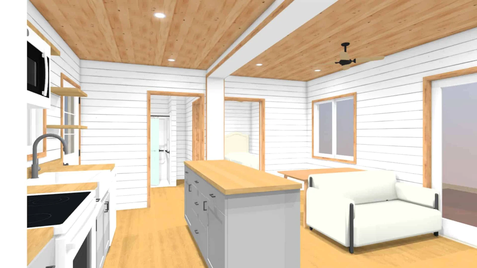 The Huntington – Luxury Two Bedroom Shipping Container Home | Two 40ft + One 20ft Container Home - Image 6